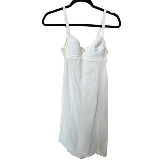 Jantzen Other - Vintage Jantzen Slip Dress • White Nylon Lingerie • Cottagecore Retro Pinup